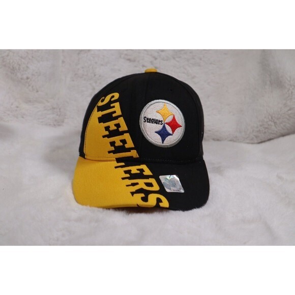 Vintage Pittsburgh Steelers‎ Sports Specialties Cap Hat Snapback Grid NFL Black - Picture 1 of 3